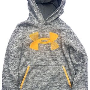 Under Armour Kids Gray Hoodie with Yellow Accents
